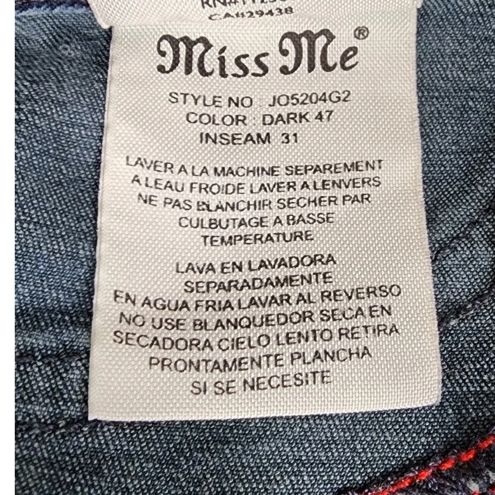 Miss Me‎ Ashley Low Rise Jegging Dark Wash Skinny Jeans Size 26 JO5204G2